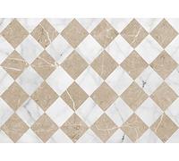 VINILIKO Design | Tappeto in vinile idraulico - Gadir seppia 140 x 200 cm - interno ed esterno, antiscivolo, impermeabile, lavabile, piastrelle - tappeto vinile soggiorno, terrazza