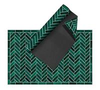 VINILIKO Design | Tappeto in vinile idraulico - Zellige verde 100 x 160 cm - interno ed esterno, antiscivolo, lavabile, tappeto in vinile soggiorno, terrazza