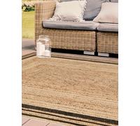 VINILIKO Design | Tappeto in vinile liscio stampato - Cartagine nera 140 x 200 cm - interno ed esterno, antiscivolo, impermeabile, lavabile, varie misure - Tappeto vinile soggiorno, terrazza