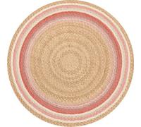 VINILIKO Design | Tappeto Vinilico Rotondo Linee Rosa [Diam] 100 cm - Antiscivolo, Impermeabile, Lavabile - Varie Misure - Tappeto Vinile Soggiorno, Cucina