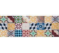 VINILIKO Design | Tappeto Vinilico Vintage Tiles 50 x 140 cm - Antiscivolo, Impermeabile, Lavabile - Diverse Misure - Tappeto Vinile Soggiorno, Cucina