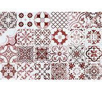 Viniliko Port Grimaud Stickers Arte Decorativa 10x10x0,1 cm Rosso