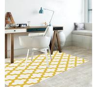 Viniliko Tappeto Celosia, Vinile, Giallo e Bianco, 66 x 100 x 3 cm