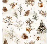 Vinjiasin Carta da parati natalizia autoadesiva rimovibile, carta da parati natalizia spessa, per pareti della camera da letto, soggiorno, finestra, camino, decorazione (44 x 299,7 cm)