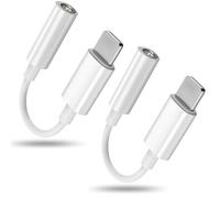 Vinmooog Adattatore Cuffie per iPhone [Certificato MFi Jack 3.5mm Cavo Aux Audio Dongle Convertitore, Compatibile con iPhone 14Pro/14/13/12/SE/11/X/XS/8/7（2 Pack）