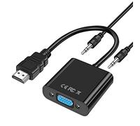 Adattatore HDMI a VGA Cavo HDMI su VGA adattatore hdmi vga,1080P cavo hdmi vga adattatore hdmi in Oro con porta audio da 3,5mm per Pc,Laptop,Proiettori,PS4/3