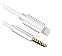 Vinmooog Cavo Aux per iPhone [Certificato MFi], Cavo L-ightning Jack, Cavo auto Audio Jack da 3,5 mm ausiliario adattatore cuffie compatibile con iPhone 14/13/12/11/XS/XR/8/7,Bianco, 1M