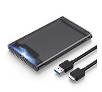 Vinmooog Custodia Esterno per Disco Rigido 2.5", Case Hard Disk Esterno per SATA III 7mm/9.5mm SSD HDD, Supporto UASP/TRIM, Tool Free