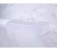 VINN DUNN - Dispenser rettangolare per fazzoletti, dispenser per fazzoletti Kleenex per il viso, dispenser per tovaglioli, per bagno, piano di lavoro, tavolo da trucco, colore: bianco