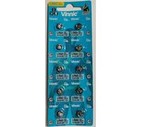 Vinnic AG1 L621 LR60 Batteria alcalina (10 Pack) Utilizzato in orologi, calcolatrici, giocattoli, laser, orologi, termometri, e molti altri articoli elettronici.