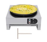 vinnyooc Crepiera elettrica 3000W 220V - Attrezzatura per frittelle 40 cm Crepes Maker 50-300 °C - Padella per pancake in acciaio inossidabile con vassoio estensibile termostato integrato (LLCR-4671)