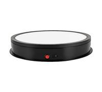 vinnyooc Supporto girevole elettrico con luce a LED, 30 cm, 50 kg, per la presentazione di gioielli, orologi, prodotti digitali, borse, modelli, nero