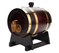 Vino Botte di Rovere, 1.5/3/5/10L per Whisky Tequila, Dispenser Legno a Prova di Perdite (1.5L)