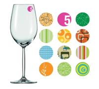 Vino, champagne, birra, cocktail Martini e vetro tag che work Great on Stemless Glassware - 2 set di 12 - Charming, riutilizzabile, hip statica per bere marcatori che serve a fini - tag your Glass.