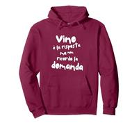 Vino è la risposta, ma non ricordo la domanda. Felpa con Cappuccio