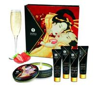 Shunga Pacchetto benessere Geisha Secrets Collection Spumante alla fragola 5 pezzi