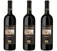 Vino Rosso Furore Doc - Marisa Cuomo - 3 Bottiglie da 75 Cl - Costa D' Amalfi - Campania