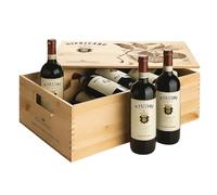 Vino Rosso Nipozzano Riserva Rufina DOCG - Collezione “I Giochi di una Volta” - Confezione Regalo in Legno da 12 Bottiglie da 750 ml - Frescobaldi - Edizione Limitata Toscana