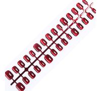 Vino Rossore Unghie Finte Natale Inverno Gatti Occhio Premere Su Unghie Mandorla/Piazza Corta/Bara Unghie Finte