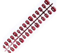 Vino Rossore Unghie Finte Natale Inverno Gatti Occhio Premere Su Unghie Mandorla/Piazza Corta/Bara Unghie Finte