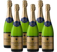 Vino Spumante Francese - Adrien Romet Blanc de Blancs Brut Metodo Tradizionale - Chardonnay 100% - 6 Bottiglie 75Cl - Aperitivo Raffinato