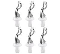 Vino Tappi,6pz 14mm/0.55" Espansione Manuale Bevande Tappi (Bianco)
