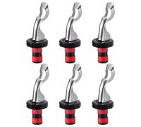 Vino Tappi,6pz 16mm/0.63" Espansione Manuale Bevande Tappi (Rosso Nero )