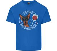 Vino With My Min Spilla Cane Miniatura Pinscher T-Shirt Ragazzi Ragazze