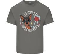 Vino With My Min Spilla Cane Miniatura Pinscher T-Shirt Ragazzi Ragazze