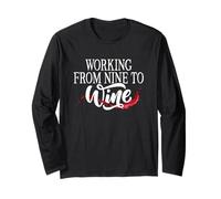 Vino Working from Nine To Wine Vino Rosso Vino Bianco Vino Maglia a Manica