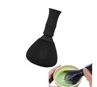 VINPAM Frusta Matcha in resina, riutilizzabile, per la preparazione del tè, frusta Chasen facile da pulire, alternativa alla frusta in bambù, ideale per set Matcha, kit o set di ciotole e fruste, nero