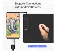 VINSA T906 PROFESSIONE PROFESSIONE Tablet Disegno a batteria Ultra Stilus senza batteria 8192 Pressione 10 tasti di scelta rapi compatibile con Mac Android per artisti digitali (1) (2) (3)