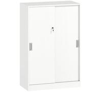Vinsetto Armadietto da Ufficio 3 Ripiani Sicurezza 80x40x120 cm Bianco