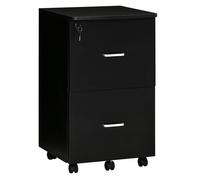 Vinsetto Armadietto da Ufficio e Studio 2 Cassetti 5 Ruote Piano d'Appoggio