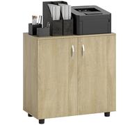Vinsetto Armadietto per Documenti con Serratura 2 Ante 80x40x80 cm Rovere