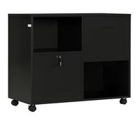 Vinsetto Cassettiera da Ufficio 2 Cassetti Porta Documenti 80x40x66cm Nero