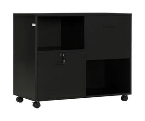 Vinsetto Cassettiera da Ufficio 2 Cassetti Porta Documenti 80x40x66cm Nero