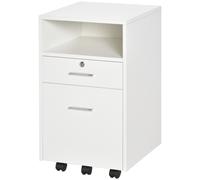 Vinsetto Cassettiera Portadocumenti con 2 Cassetti e Ripiano Aperto