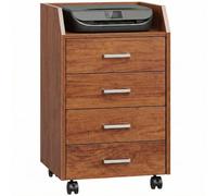 Vinsetto Cassettiera su ruote 4 cassetti 40x36x65 cm Marrone