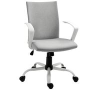 Vinsetto Poltrona da Ufficio Girevole con Funzione di Dondolo,sedia ufficio Altezza Regolabile e Ergonomica, in Tessuto, Grigio Chiaro Aosom Italy