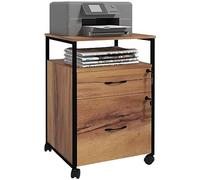 Vinsetto Schedario da Ufficio con 2 Cassetti 44x40x66.5cm Marrone Rustico