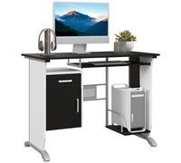 Vinsetto Scrivania per Computer MDF e Metallo 100x52x75 cm Bianco e Nero