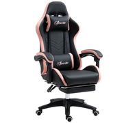 Vinsetto Sedia da Gaming Altezza Regolabile Reclinabile e Poggiapiedi