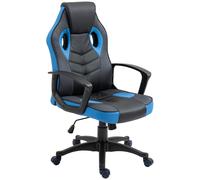 Vinsetto Sedia da Gaming Poltrona da Ufficio Girevole con Rotelle in Similpelle