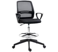 Vinsetto Sedia da ufficio chaise de bureau ad altezza regolabile sgabello da ufficio girevole a 360° mesh traspirante
