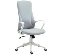 Vinsetto Sedia da Ufficio con Supporto Lombare, Schienale Alto, Grigio