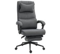 Vinsetto Sedia da Ufficio Ergonomica e Imbottita ad Altezza Regolabile Grigia