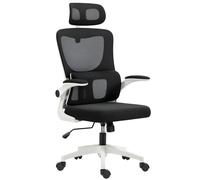 Vinsetto Sedia da Ufficio Ergonomica con Supporto Lombare, Braccioli Ribaltabili