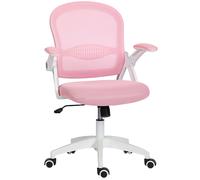 Vinsetto Sedia da Ufficio Ergonomica e Regolabile con Schienale a Rete e Seduta Imbottita, 65.5x61.5x88-97.5 cm, Rosa Aosom Italy