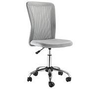 Vinsetto Sedia da Ufficio Ergonomica Senza Braccioli 43x58x90-100cm Grigio